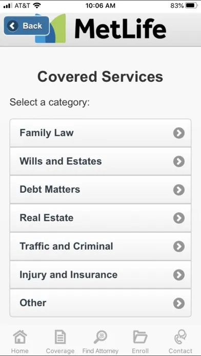 Скриншоты MetLife Legal Plans